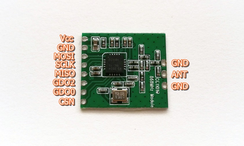 CC1101 pinout