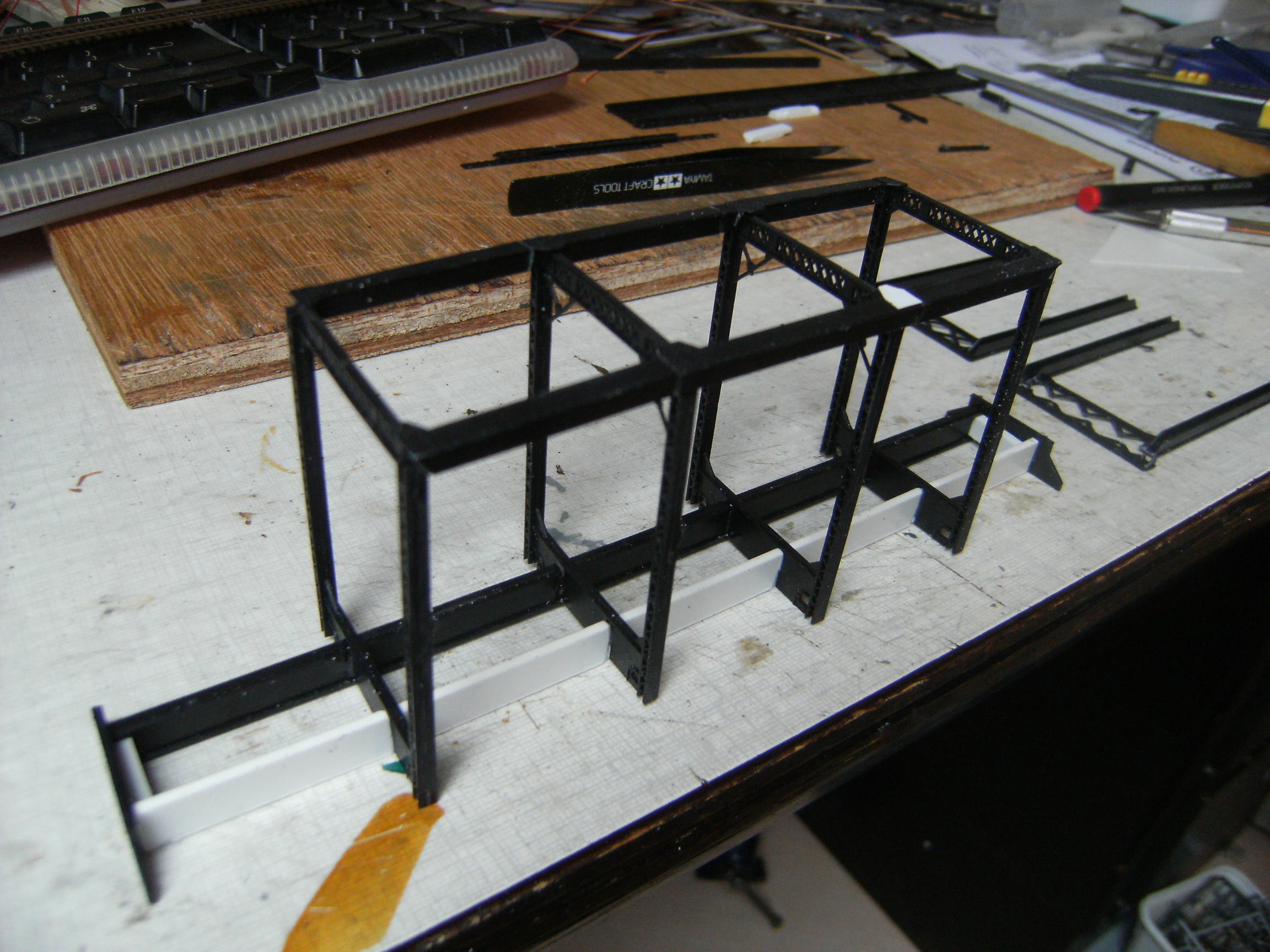 Opbouwen met 4 frames van links gezien